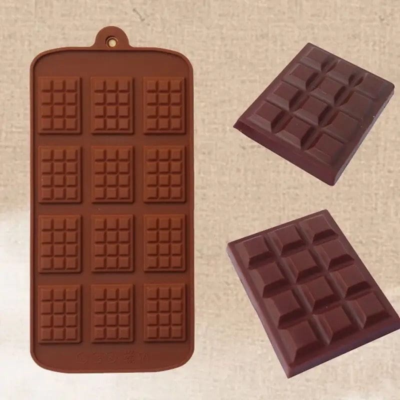 Silicone Chocolate Mini Bar Mold, 12 Even Chocolate Mold, Fondant Patisserie Candy Bar Mold, Non Stick Cake Decoration Mold, Mini Waffle Shape Mold, Flexible Clip-On Bar Trays Suitable for Chocolate, Kitchen Baking Accessories Silicone Chocolate Mini Bar Mold, 12 Even Chocolate Mold, Fondant Patisserie Candy Bar Mold, Non Stick Cake Decoration Mold, Mini Waffle Shape Mold, Flexible Clip-On Bar Trays Suitable for Chocolate, Kitchen Baking Accessories